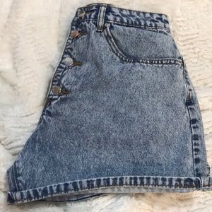 high waisted denim shorts